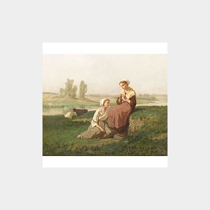 Evariste Vital Luminais (French, 1822-1896) In the Fields