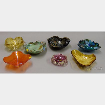 Seven Italian Art Glass Bowls
