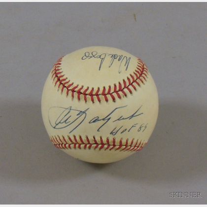 Carl Yastrzemski, Wade Boggs, and Roger Clemens Autographed Baseball