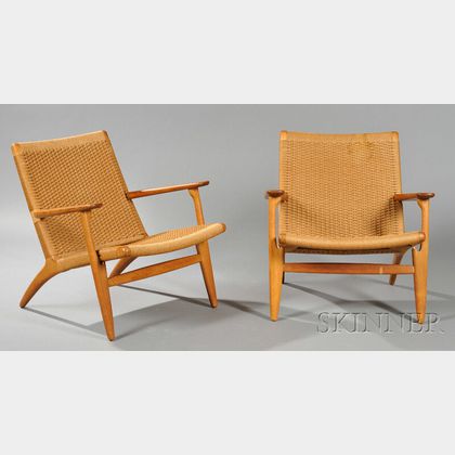 Pair of Hans Wegner (1914-2007) Lounge Chairs
