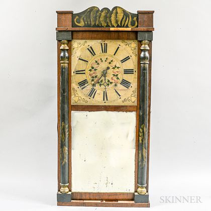 Mahogany Veneer Shelf Clock