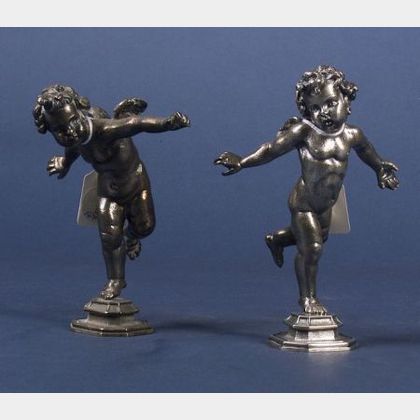 Two Buccellati Sterling Figures of Putto
