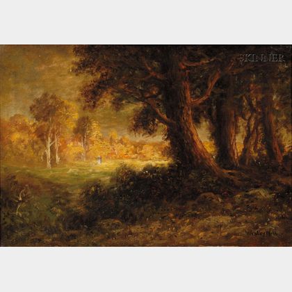 Elbridge Wesley Webber (American, 1841-1914) Wooded Landscape