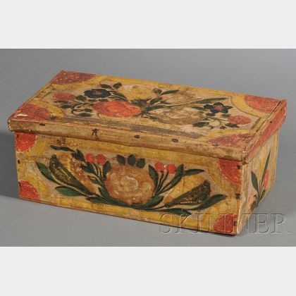 Paint-decorated Wood Box