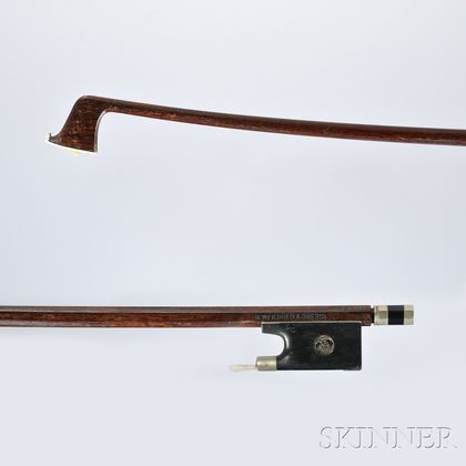 German Nickel Silver-mounted 3/4-size Violin Bow