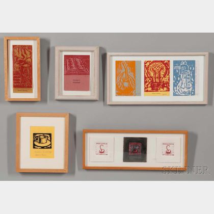 Aaron Fink (American, b. 1955) Five Sets of Seasonal Greeting Cards