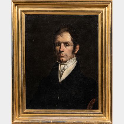 American School, 19th Century Portrait of a Gentleman, Possibly John Field (1796-1876)