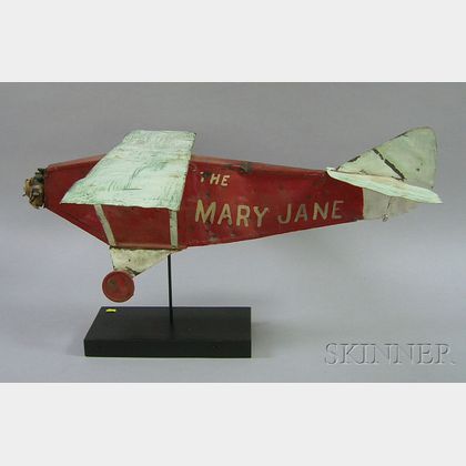 Painted Sheet Copper Airplane "The Mary Jane,"