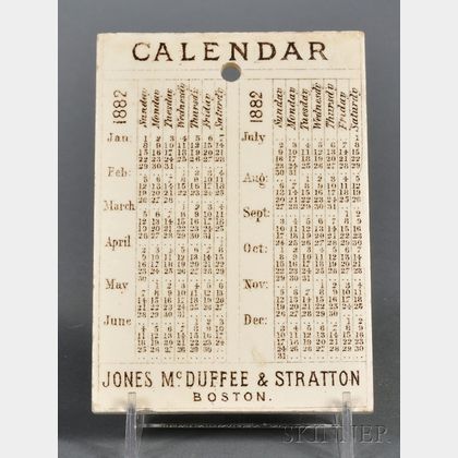 Wedgwood Queen's Ware 1882 Calendar Tile