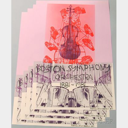 After Robert Rauschenberg (American, 1925-2008) Four Boston Symphony Orchestra Centennial Posters.