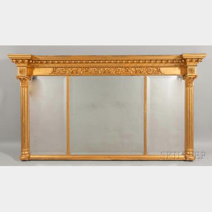 Federal Giltwood Overmantel Mirror