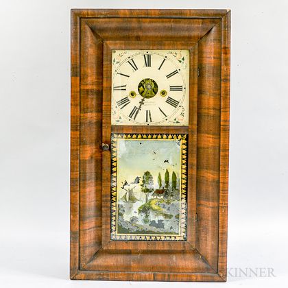 Mahogany Veneer Ogee Clock