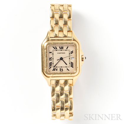 18kt Gold "Panthere" Wristwatch, Cartier