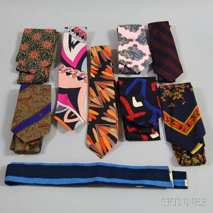 Nine Gentleman's Silk Neckties
