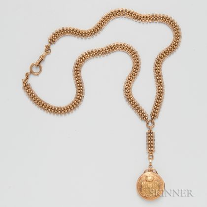 Victorian 18kt Gold Watch Chain and Fob