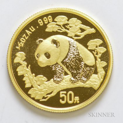 1997 Chinese 50 Yuan Large Date Gold Panda.