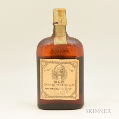 Old Overholt Pure Rye Whiskey 11 Years Old 1921, 1 pint bottle 