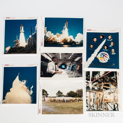 Space Shuttle Challenger Disaster, January 28, 1986, NASA Thirteen Photographs; Seventy Cassette Tapes of Presidential Commission Brief