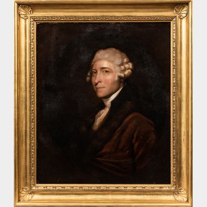 After Gilbert Stuart (American, 1755-1828) Portrait of Scottish Diplomat Caleb Whitefoord (1734-1810)
