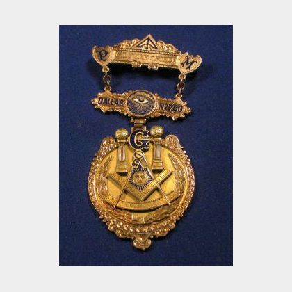 14kt Gold Masonic Medal