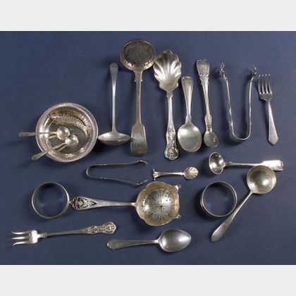 Twenty Small Sterling Flatware and Tableware Items