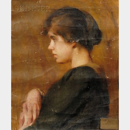 Jessie Burns Parke (American, 1889-1964) Portrait of a Woman in Profile