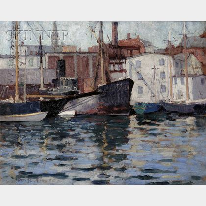 William Bertram Imlach (American, 20th Century) Lot of Two Harbor Scenes