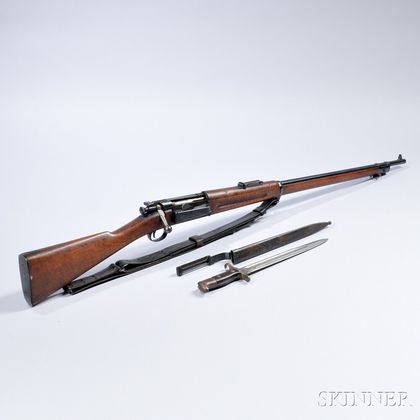 Model 1898 Krag Jorgensen Bolt-action Rifle and Bayonet