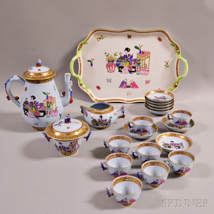 Twenty-piece Herend Porcelain Tea Service