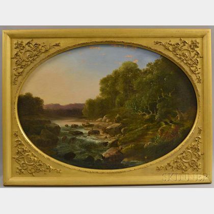 Attributed to Ambrose Andrews (American, 1805-1859) Wilderness Rapids