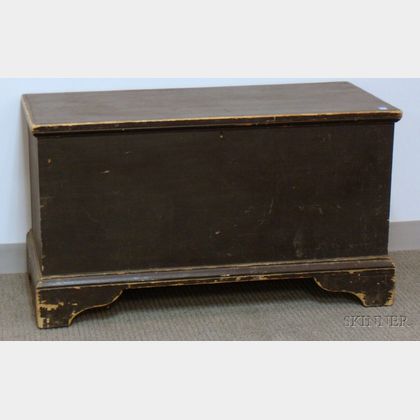 Black-painted Pine Blanket Chest