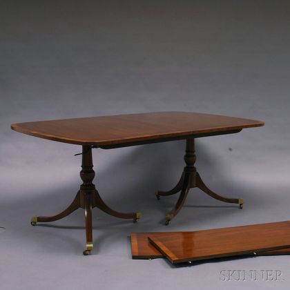 Kittinger Mahogany Double-pedestal Dining Table