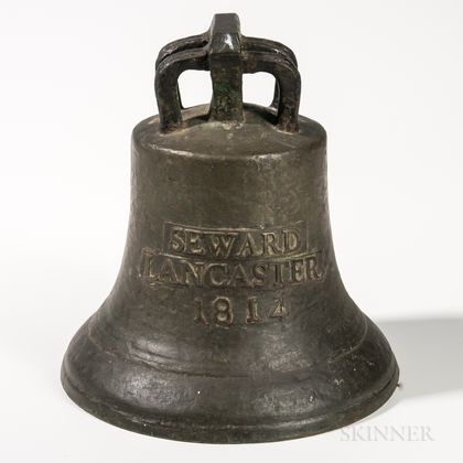 Cast Bronze "SEWARD LANCASTER 1814" Bell