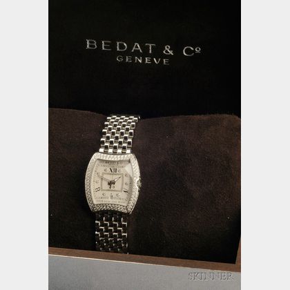 Stainless Steel and Diamond Watch, Bedat & Co.