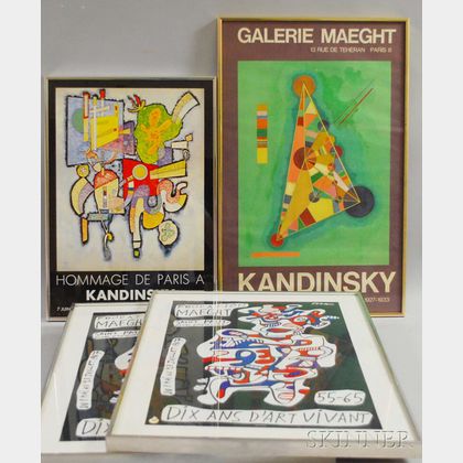 Seven Exhibition Posters: Miro, Riopelle, Kandinsky Bauhaus de Dessau 1927-1933