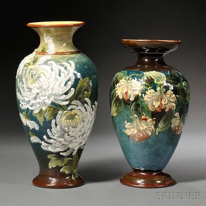 Two Doulton Impasto Vases