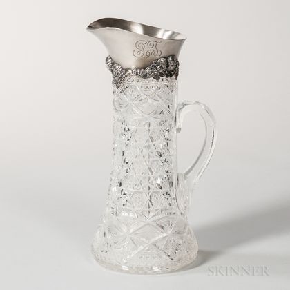 Tiffany & Co. Sterling Silver-mounted Cut Glass Pitcher