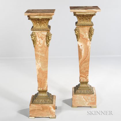 Two Neoclassical-style Marble Pedestals
