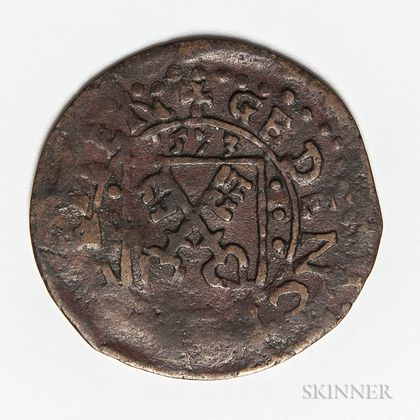 1573 Leiden Siege Money Copper Liard