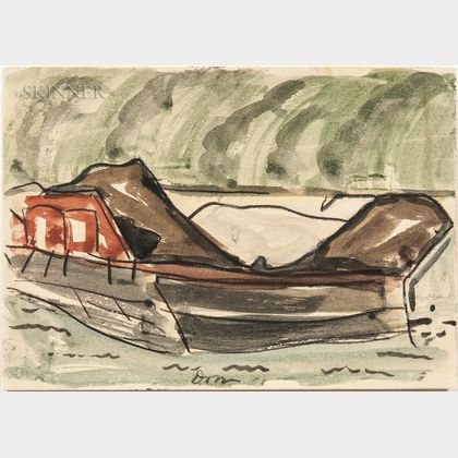 Arthur Garfield Dove (American, 1880-1946) Red Barge II
