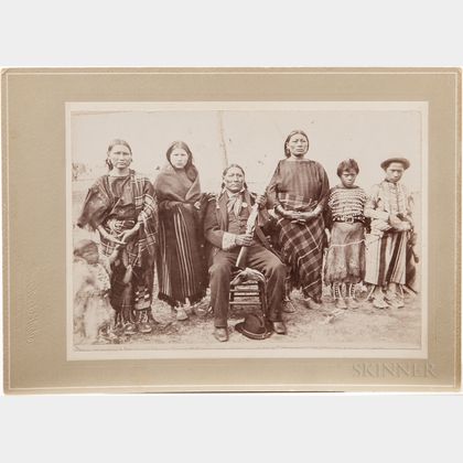 Cabinet Card Photo of Chief Humming Bird and Family