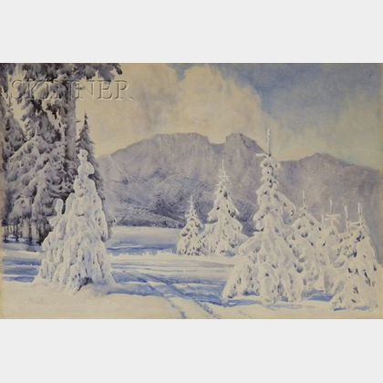 Zygmunt Nirnstein (Polish, 1894-1969) Snowy Landscape