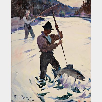 Frank Weston Benson (American, 1862-1951) Spear Fishing