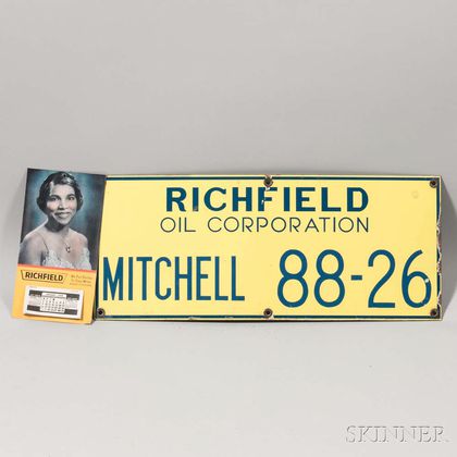 Richfield Enameled Oil Corporation Sign