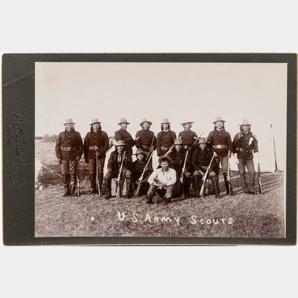 Cabinet Card Photo of Cheyenne U.S. Army Scouts