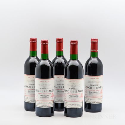 Chateau Lynch Bages 1990, 5 bottles 