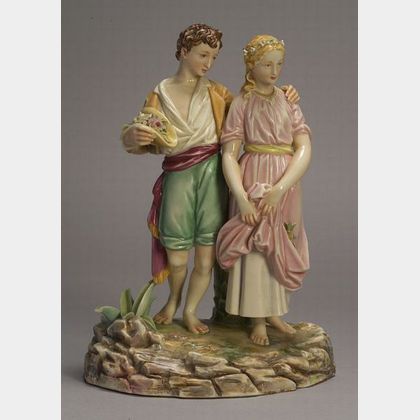 Royal Worcester Porcelain Figure Group