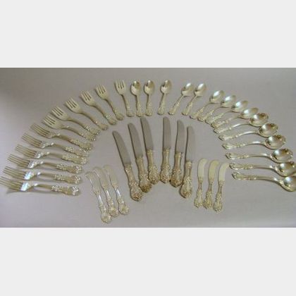 Thirty-nine Piece Reed & Barton Sterling Silver Flatware Service. 