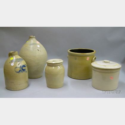 Five Assorted Stoneware Items