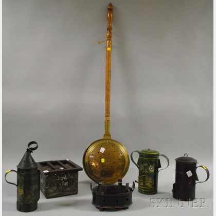 Six Tinware and Hearth Items
